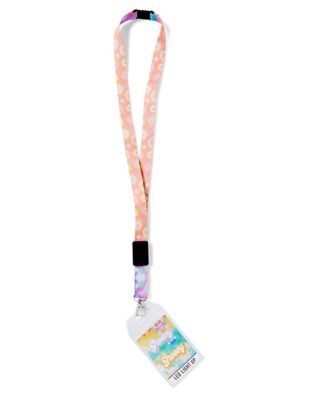 LED Purple Tie Dye Lanyard