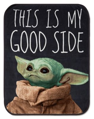 This is my Good Side The Child Grogu Fleece Blanket – The Mandalorian