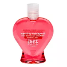 Strawberry Flavored Warming Massage Oil 4 oz. - Hott Love at Spencer's