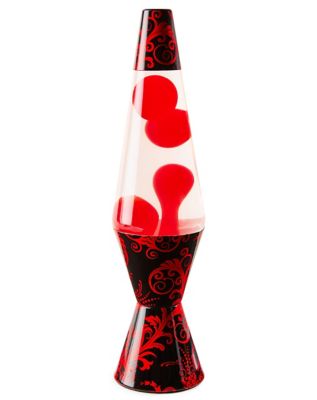 Black Ghost Face Lava Lamp - 14.5 Inch