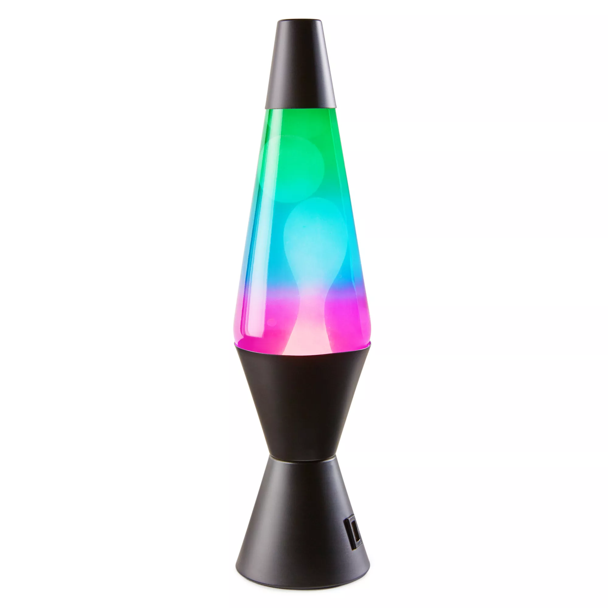 Green Blue Purple and White USB Lava Lamp - 14.5 Inch