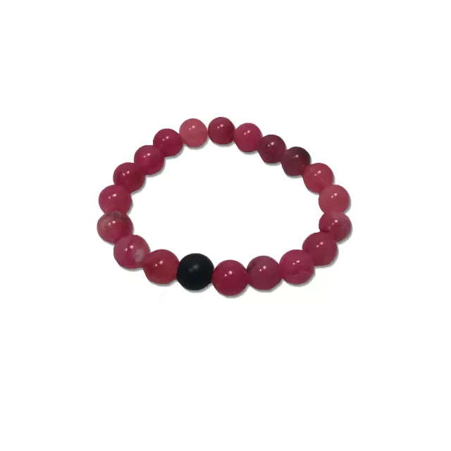 Black and Pink Long Distance Beaded Bracelets – 2 Pack at Spencer's