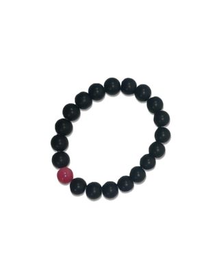 Black and Pink Long Distance Beaded Bracelets – 2 Pack