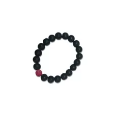 Black and Pink Long Distance Beaded Bracelets – 2 Pack at Spencer's