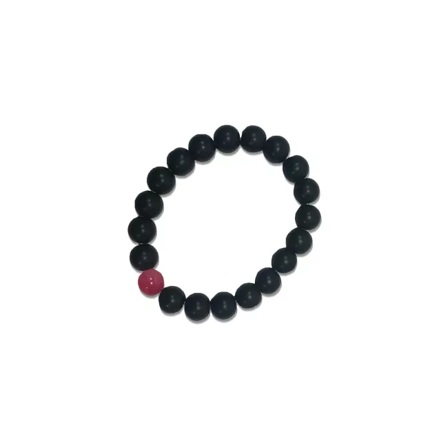 Black and Pink Long Distance Beaded Bracelets – 2 Pack at Spencer's
