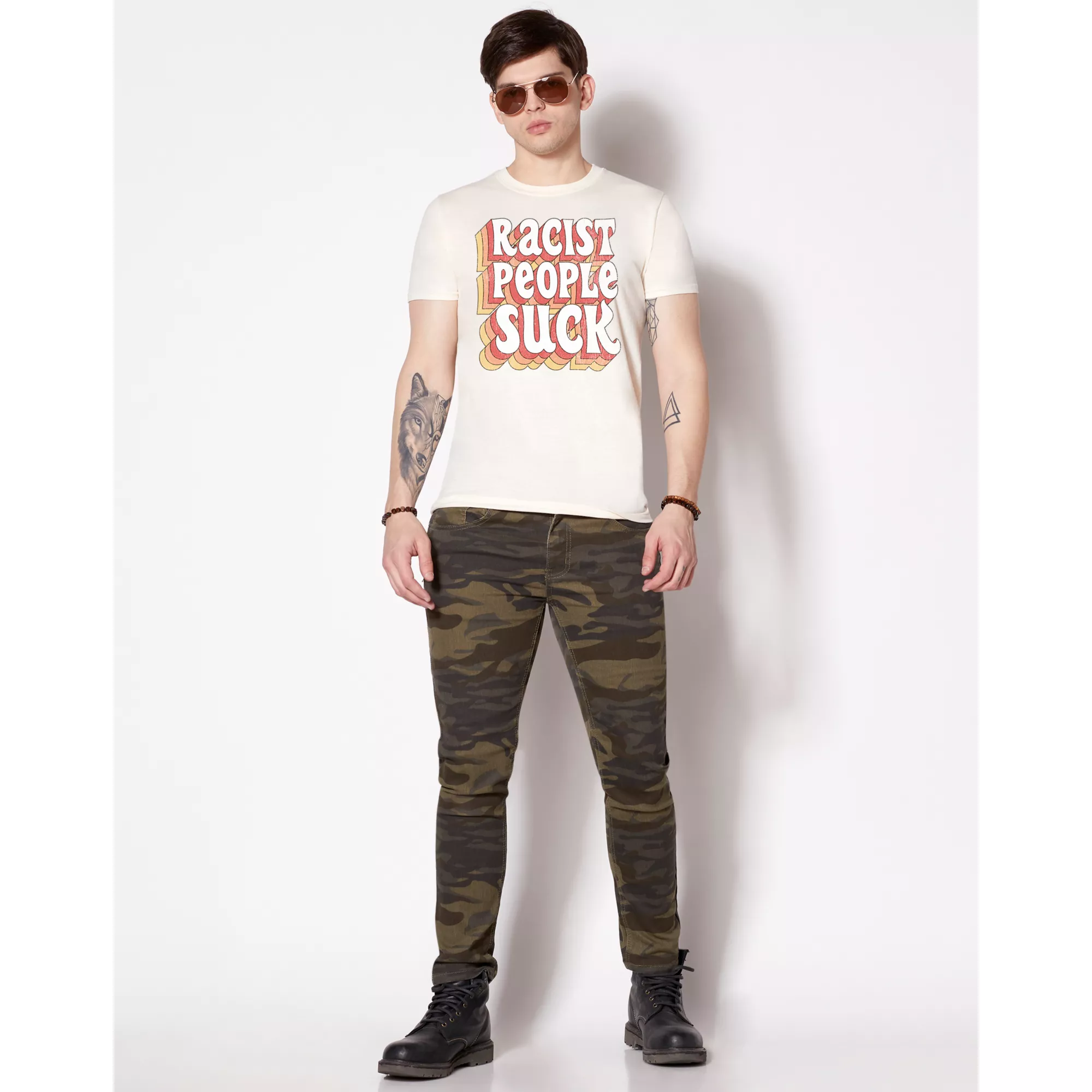 Racist People Suck T Shirt at Spencer's