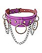 Lavender O-Ring Chain Collar Choker Necklace