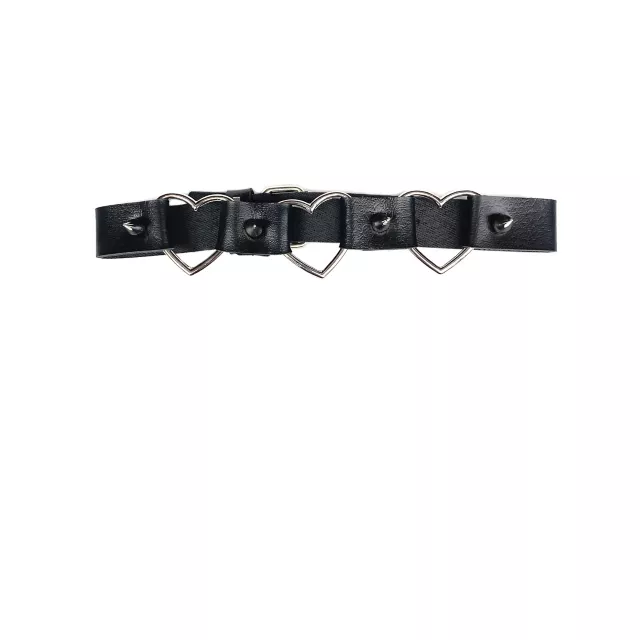Heart Spike Choker Necklace at Spencer's