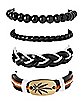 Multi-Pack Beaded and Braided Leaf Bracelets – 4 Pack