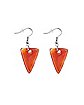 Carnelian Fish Hook Dangle Earrings