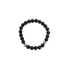 Stretchy Onyx Stone Bracelet at Spencer's