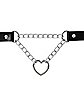 Heart Chain Drop Choker Necklace