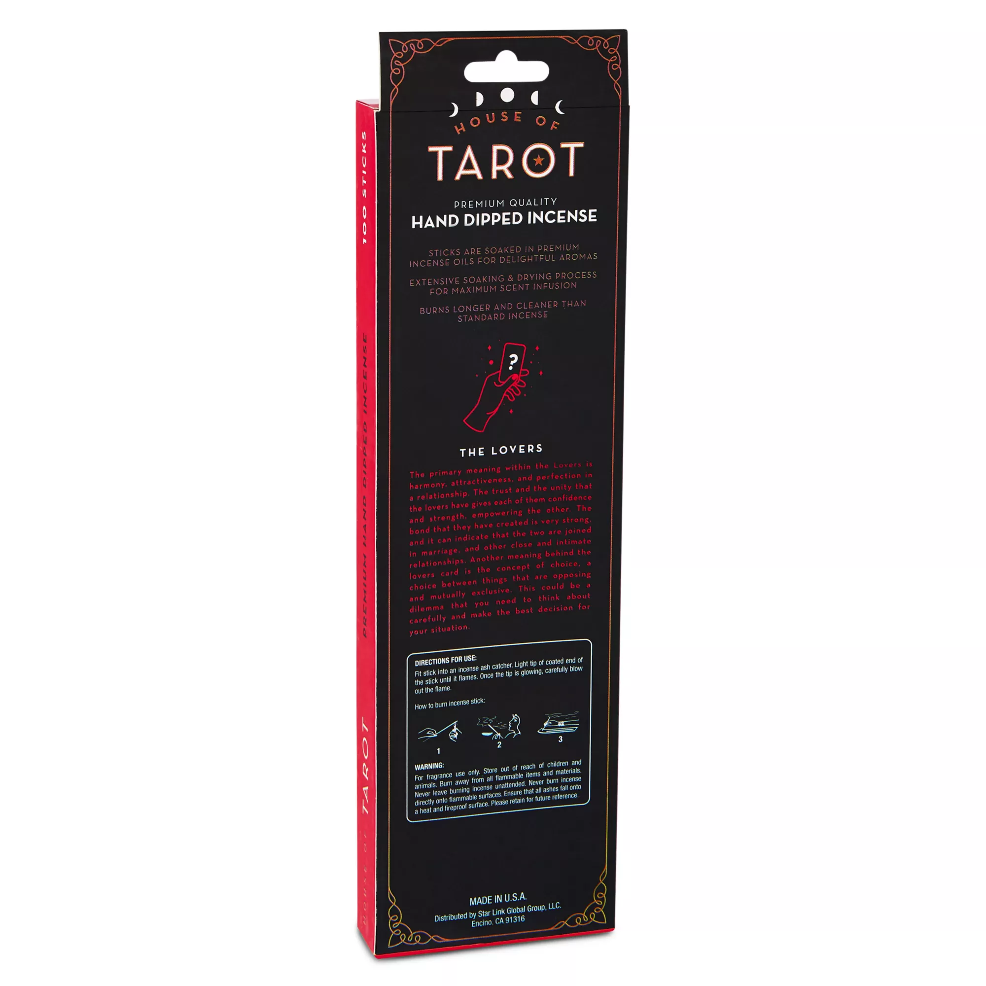Tarot Love Spell Incense Sticks - 100 Pack