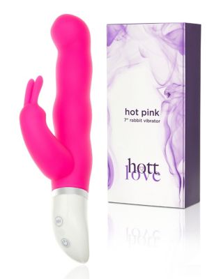 Hot Pink Waterproof Rabbit Vibrator 7 Inch - Hott Love