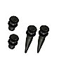 Multi-Pack Black Plugs and Tapers Set - 4 Pack