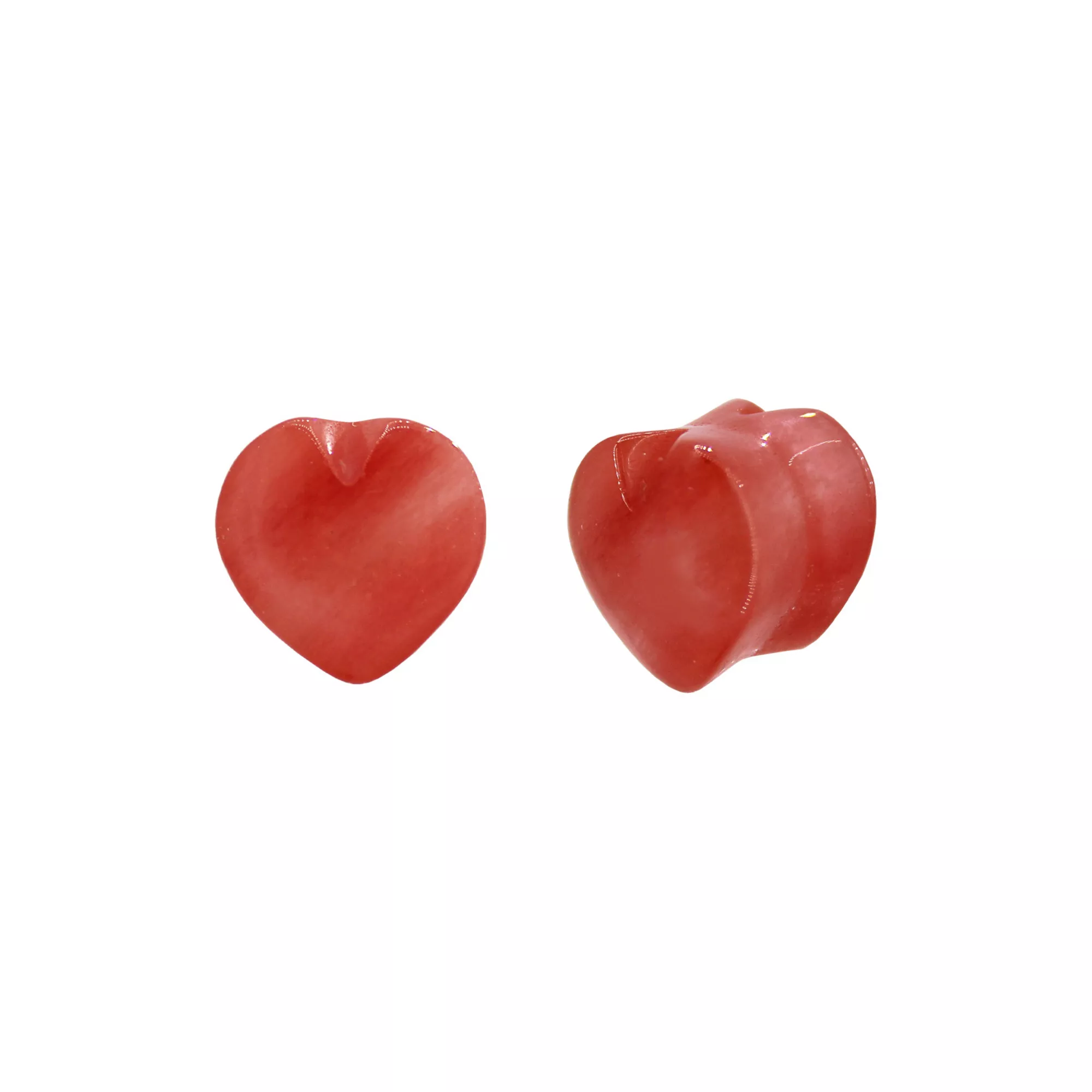 Cherry Quartz Stone Heart Plugs at Spencer's