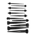 Multi-Pack Black Tapers - 6 Pairs at Spencer's