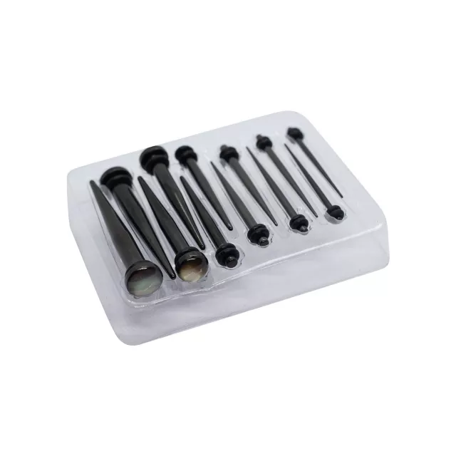 Multi-Pack Black Tapers - 6 Pairs at Spencer's