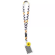 Checkered Sunflower Lanyard at Spencer's