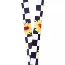 Checkered Sunflower Lanyard at Spencer's