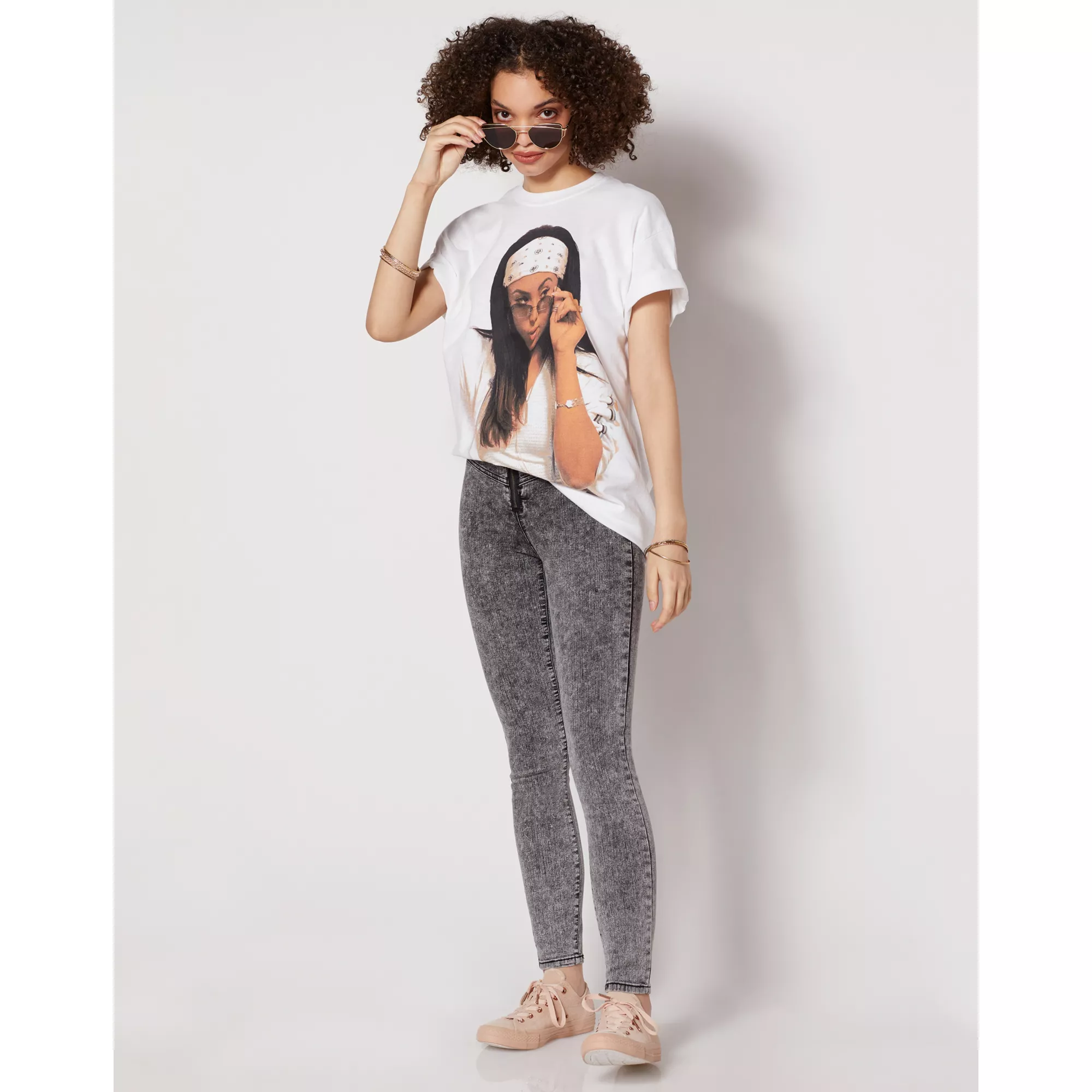 Glasses Oversized Aaliyah T Shirt at Spencer's