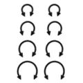 Multi-Pack Black Horseshoe Rings - 8 Pack at Spencer's
