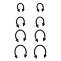 Multi-Pack Black Horseshoe Rings - 8 Pack at Spencer's