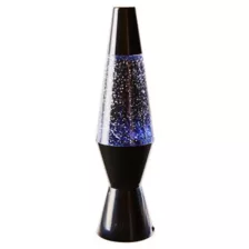 10 Inch Mini Black Glitter Lamp at Spencer's