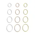 Multi-Pack CZ Hoop Nose Rings 12 Pack - 22 Gauge at Spencer's