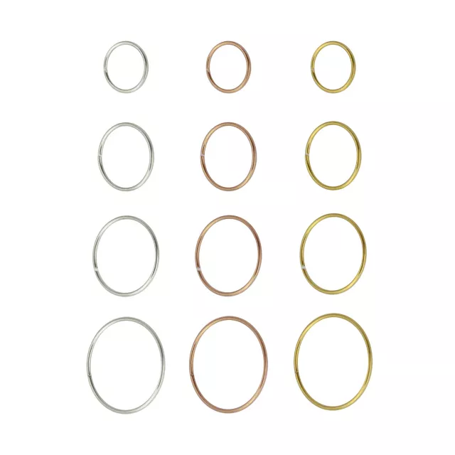Multi-Pack CZ Hoop Nose Rings 12 Pack - 22 Gauge at Spencer's