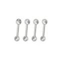 Multi-Pack Silvertone Threadless Barbells 4 Pack - 14 Gauge at Spencer's