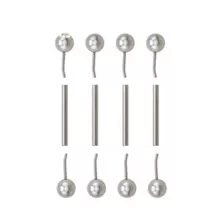 Multi-Pack Silvertone Threadless Barbells 4 Pack - 14 Gauge at Spencer's