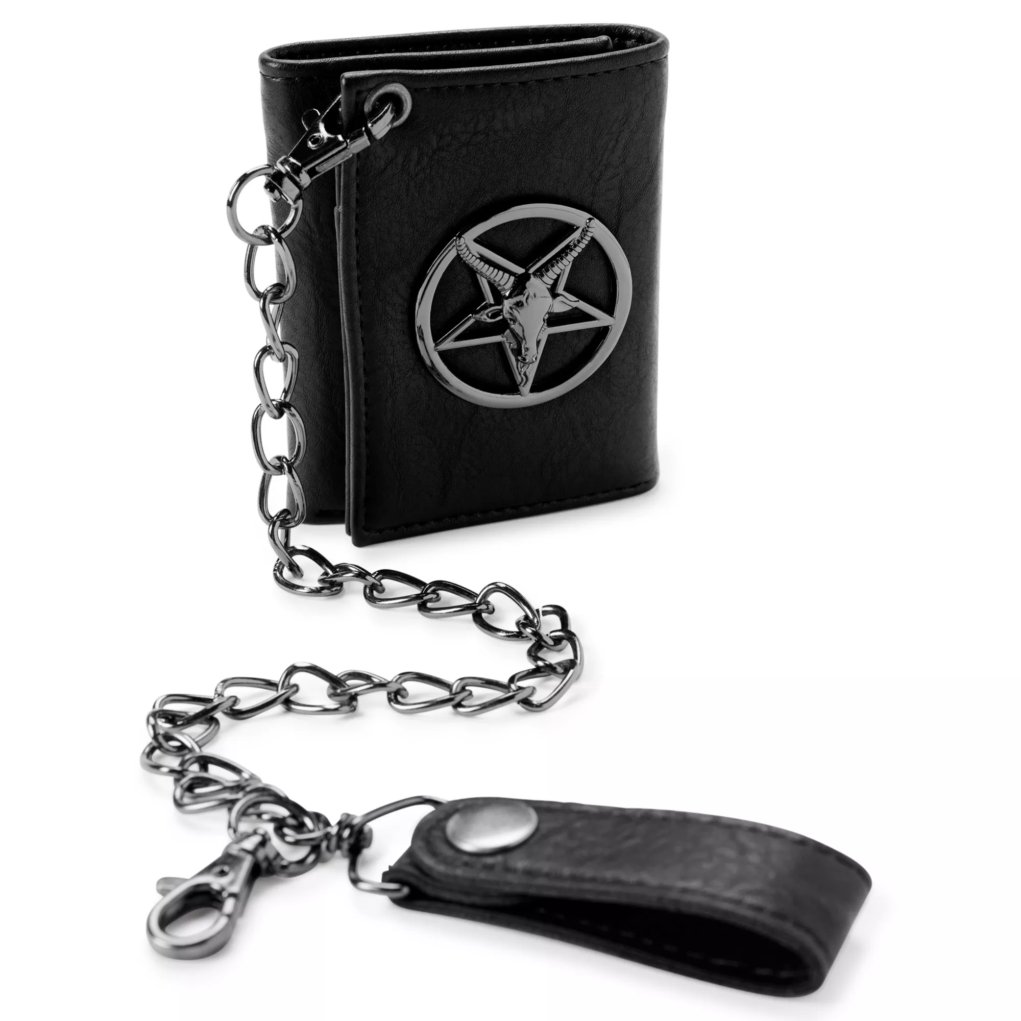 Baphomet Pentagram Chain Wallet at Spencer's