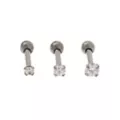 Multi-Pack CZ Titanium Cartilage Earrings 3 Pack – 16 Gauge at Spencer's