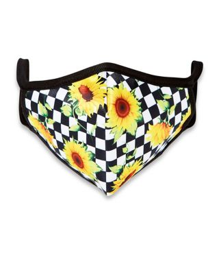 Sunflower checkered face mask