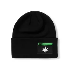 Weed Leaf Pocket Cuff Beanie Hat at Spencer's