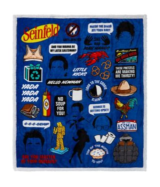 Famous Quotes Seinfeld Fleece Blanket