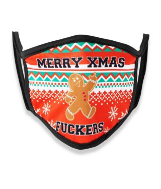 Merry fucking Christmas face mask