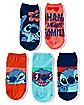 Multi-Pack Ohana No Show Socks 5 Pair - Lilo & Stitch