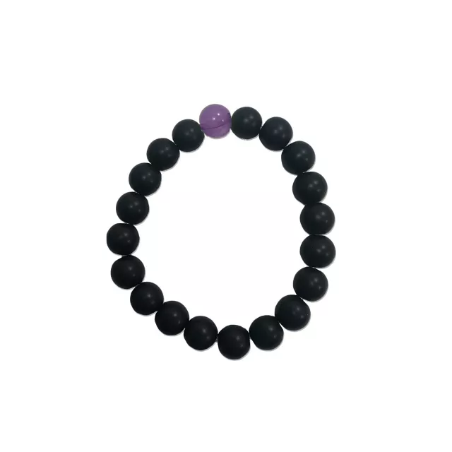 Black and Purple Long Distance Beaded Bracelets – 2 Pack at Spencer's