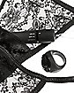 Panty Pleasure Lacy Vibrating Panties with Remote Control Black - Hott Love Extreme