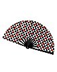 Checkered Rose Fan