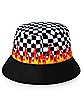 Checkered Flame Bucket Hat