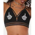 Skeleton Finger Bralette at Spencer's
