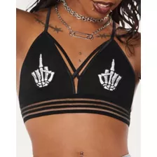 Skeleton Finger Bralette at Spencer's