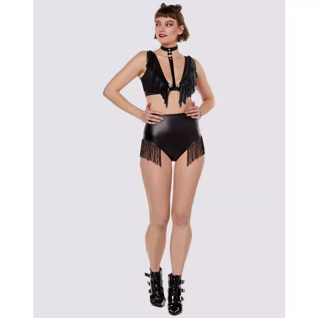 High Waist Fringe Shorts at Spencer's