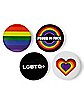 LGBTQ Pride Buttons - 4 Pack