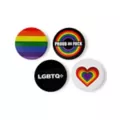 LGBTQ Pride Buttons - 4 Pack at Spencer's