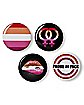 Lesbian Pride Buttons - 4 Pack