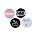 Trans Pride Buttons - 4 Pack at Spencer's